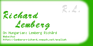 richard lemberg business card